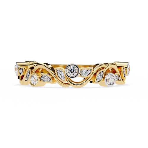 Twist Infinity Diamond Band – 925 Sterling Silver (19 Stones)