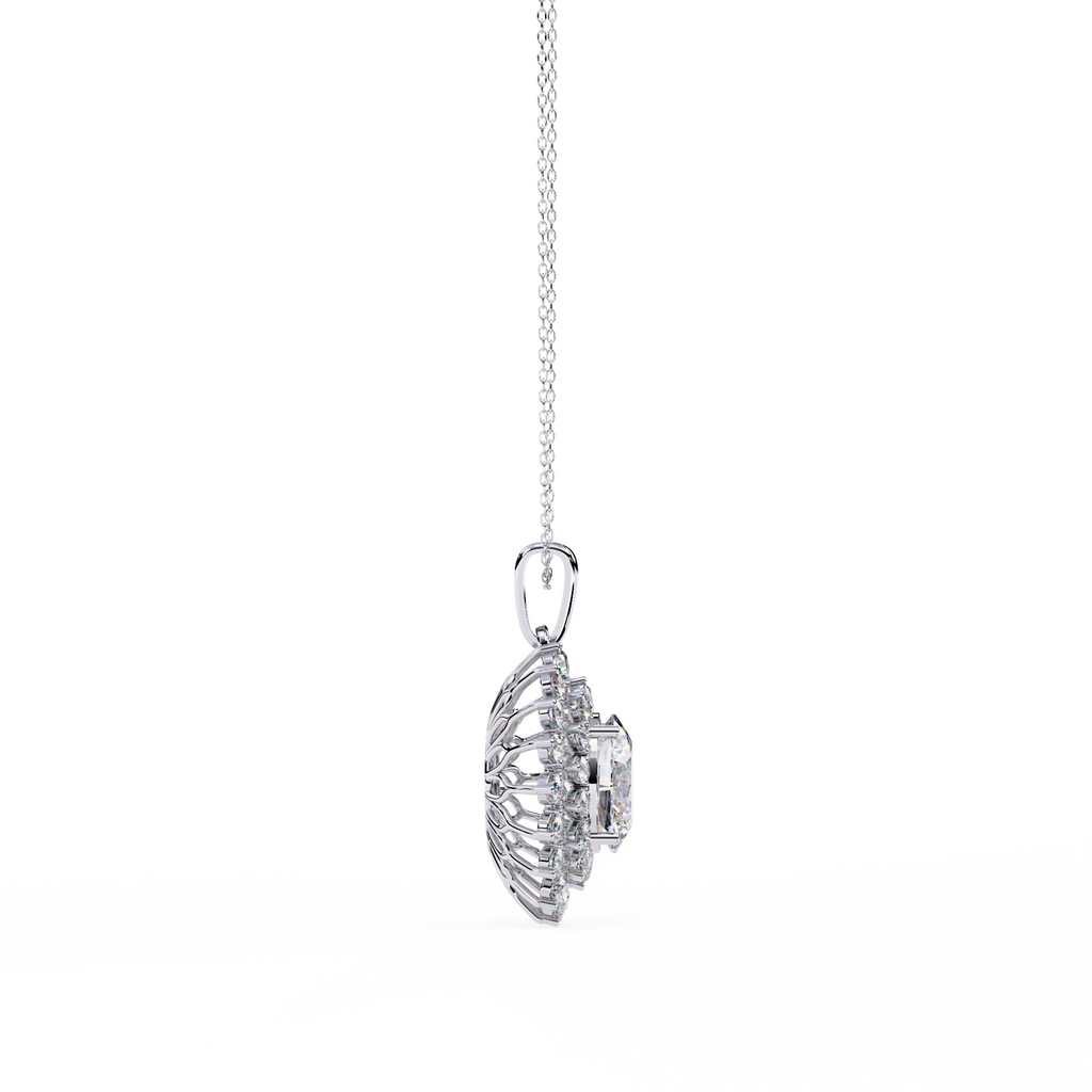 Oval Halo Diamond Pendant | 3DM & STL Jewelry CAD File
